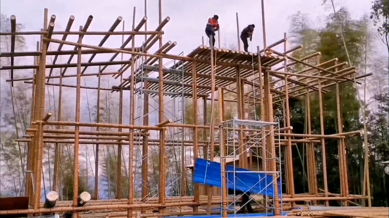 FULL VIDEO: 200 Days Building 3-Story Bamboo House - Free Life
