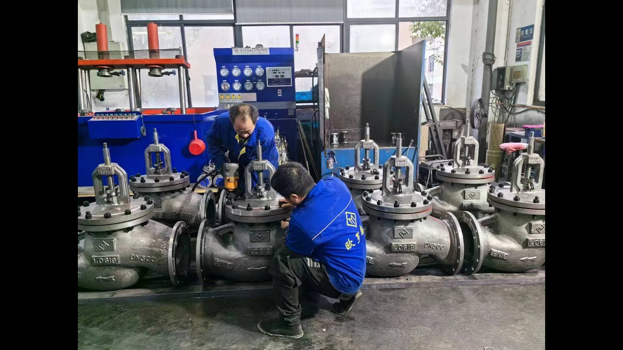 48 Pcs Big Size DIN & EN Standard Gland Packing Globe Valves Export To European Customer.