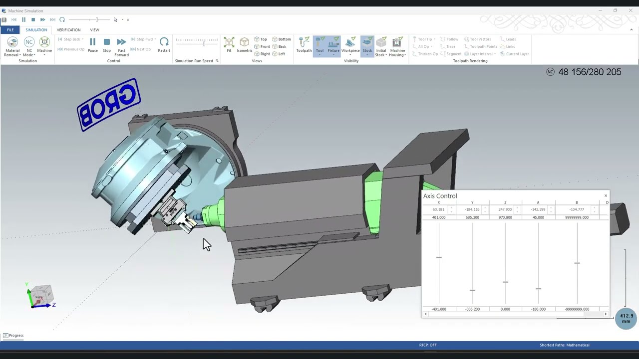 Mastercam Grob G550 5 axis machining