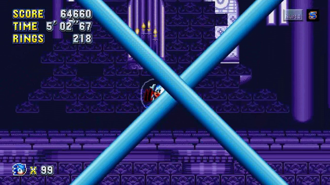 Sonic Mania Ring Attack : Hydrocity act 2 (Sonic + Tails) 500 Rings