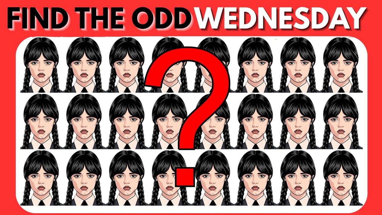 Find the odd one out ! Wednesday Edition !🖤 | Spot the Difference Challenge