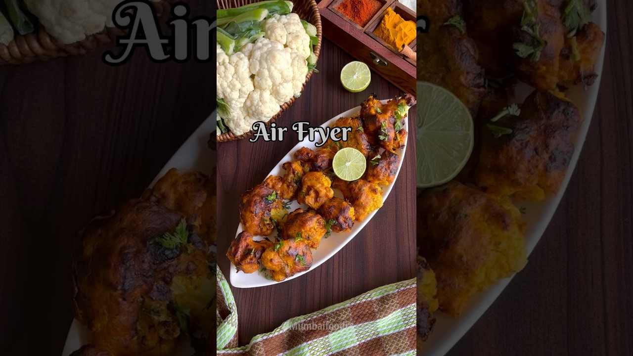 Air fryer cauliflower tikka #cauliflowerrecipe #airfryerrecipes #gobhi #shortsvideo #shorts #viral