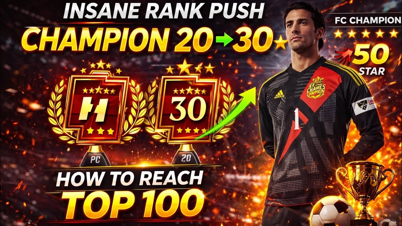 How to reach fc champion 50⭐ star in fc mobile   And Top 100 eafc mobile. FC champion 20 to 30 Day3