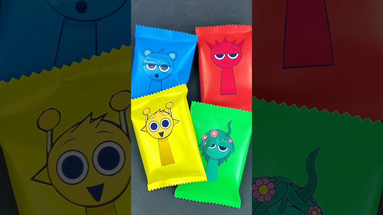 Paper DIY INCREDIBOX sprunki candy opening blind boxes 