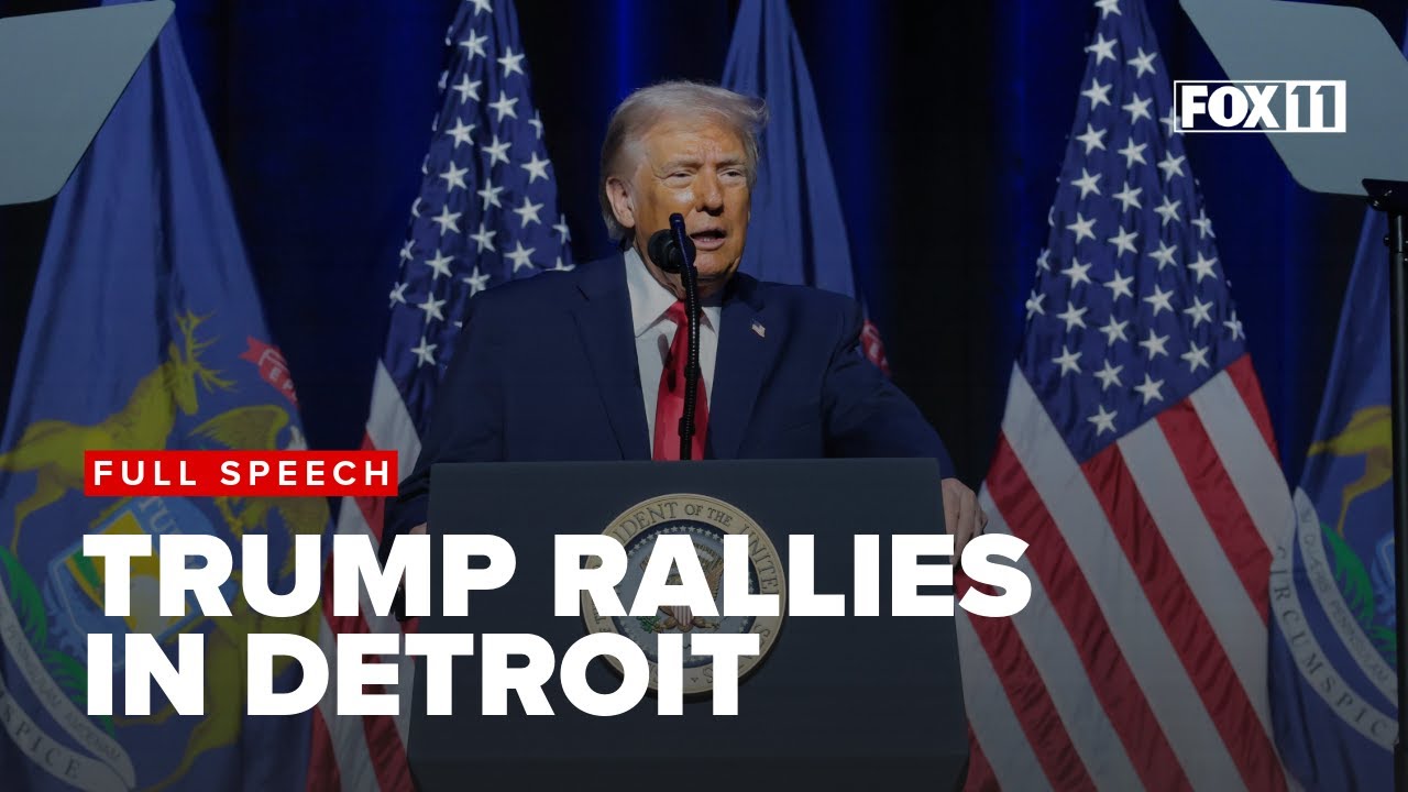 President Trump speaks at Detroit Economic Club; defends tariffs and teases affordability plan