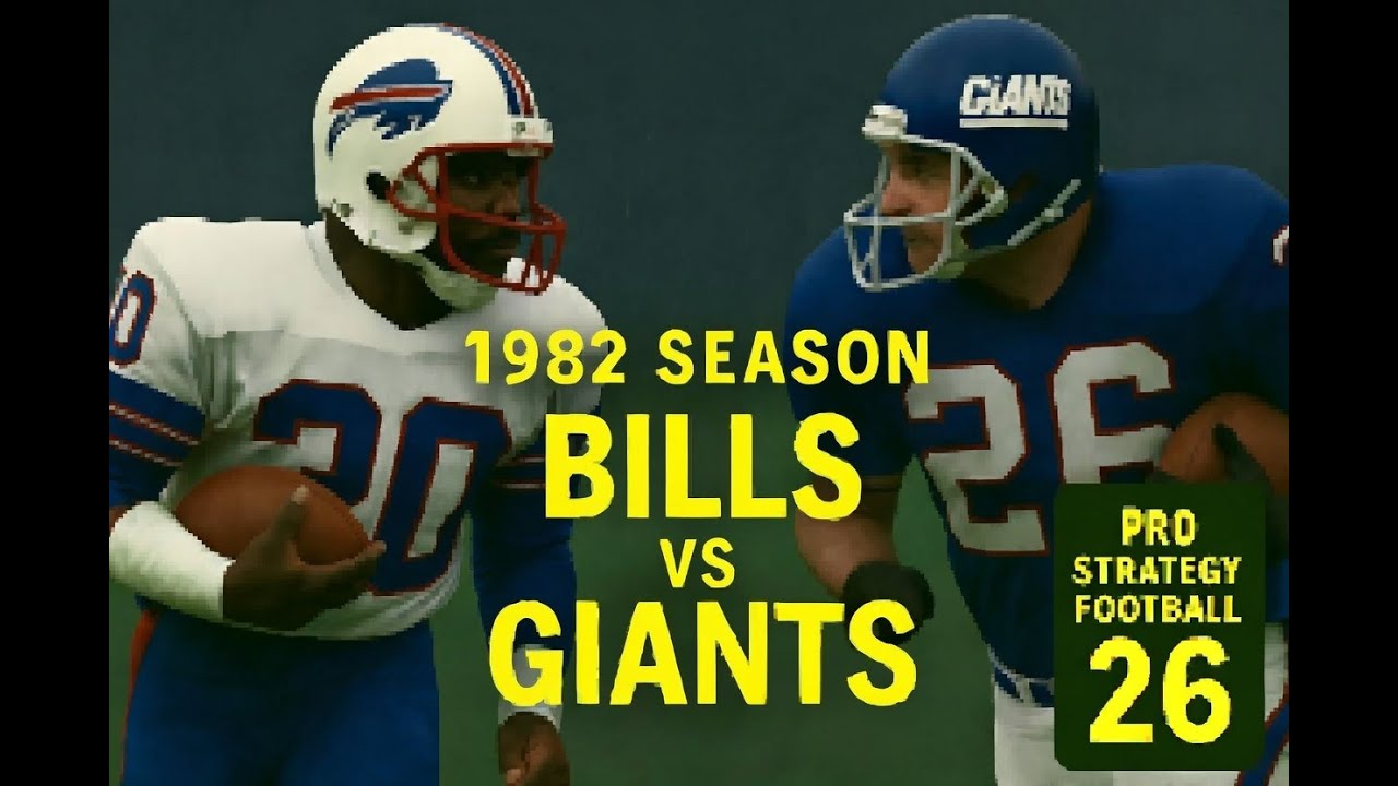1982 Bills vs Giants Sim (Full Game) Cribbs vs Carpenter