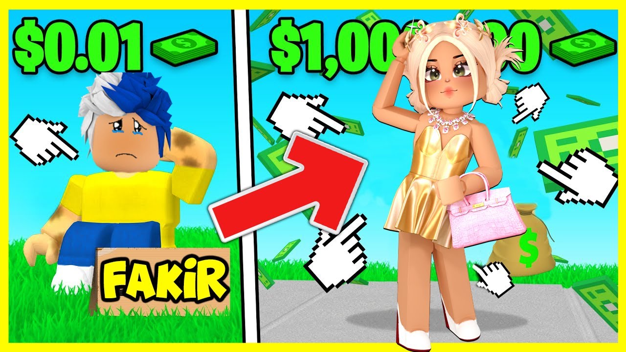 ZENGİN VS FAKİR EN ÇOK TIKLA KAZAN 💸 😍 ROBLOX Rich Clicker | KÜBRA NİSA HAN KANAL