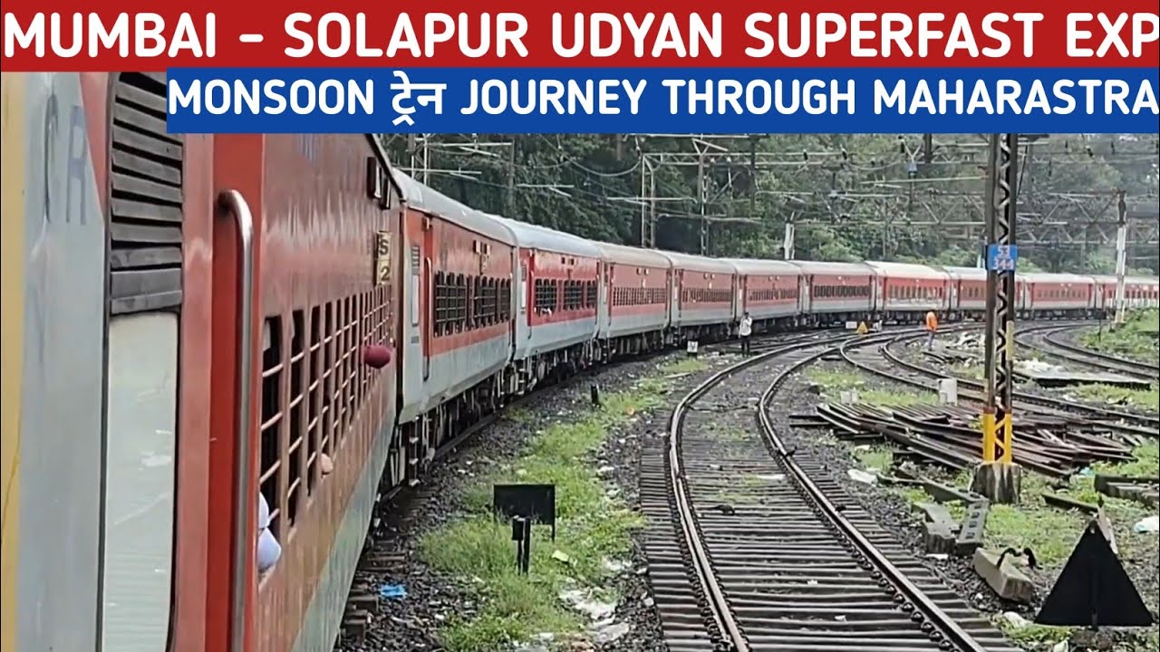 11301 Mumbai Bangalore Train Journey in Udyan Express*Moonsoon ट्रेन यात्रा Through Maharashtra 