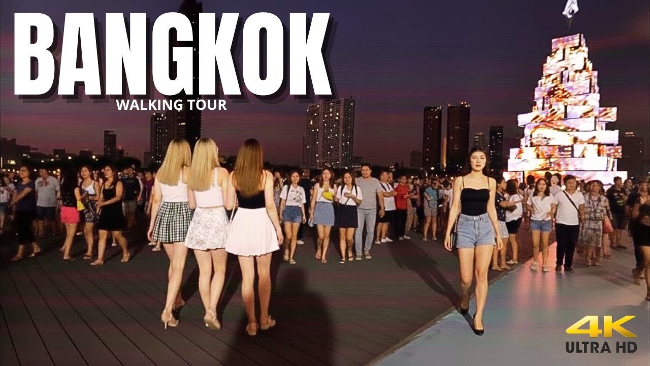 Walking Tour BANGKOK: O PARAÍSO NOTURNO da Tailândia 🇹🇭 4K