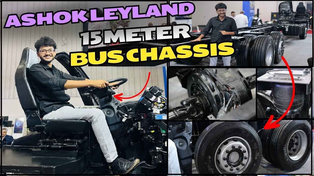 Ashok Leyland Multi-Axle Bus Chassis Review | 15 Meter Graud Front Engine AC Bus Details with Price