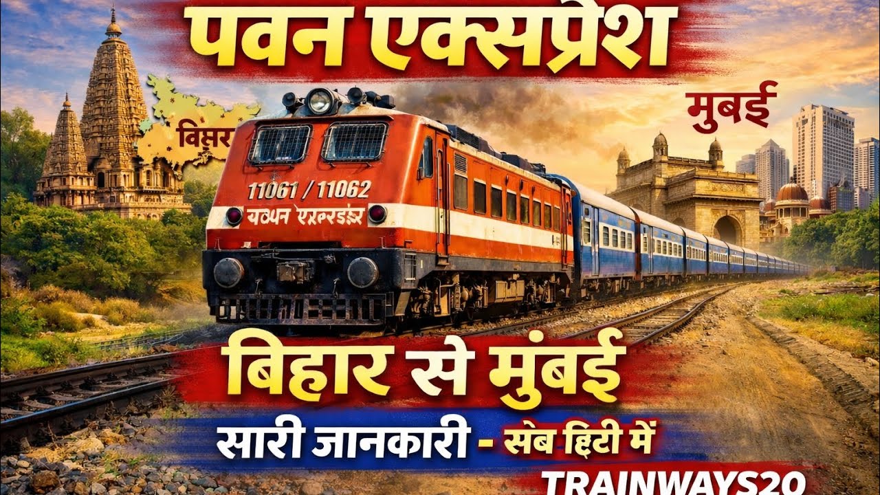 #video 11061/11062 पवन एक्सप्रेस| दरभंगा से मुंबई| सारी जानकारी AtoZ #indianrailways 