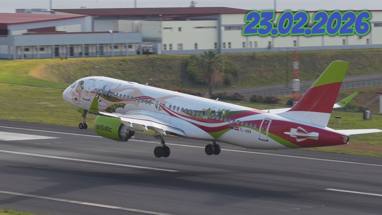 Madeira Airport Landings and Takeoffs 23.02.2026