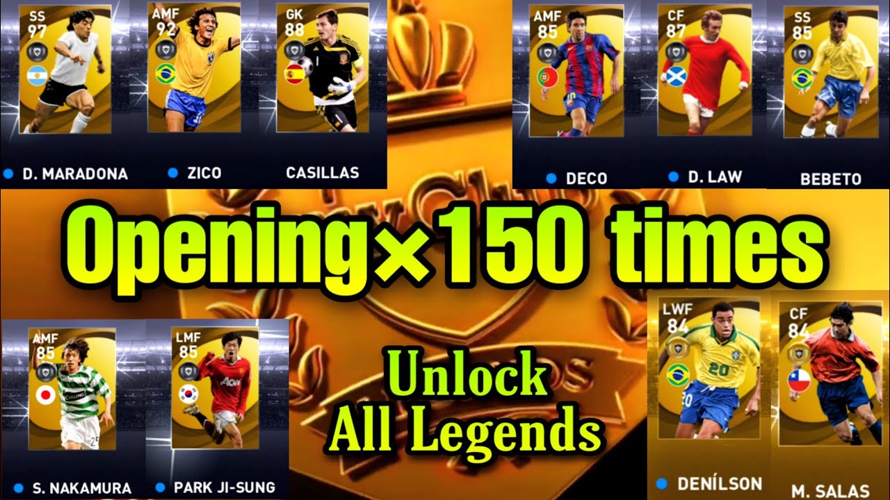 Pes 2021 pack opening | Legends worldwide clubs | collecting all Legends worldwide players