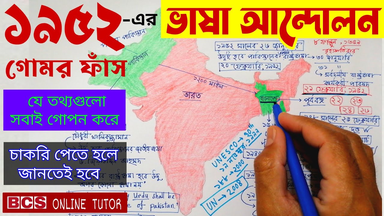 মুক্তিযুদ্ধ | ভাষা আন্দোলন ১৯৫২ | ভাষা আন্দোলনের পটভূমি |language movement 1952 | BCS ONLINE TUTOR