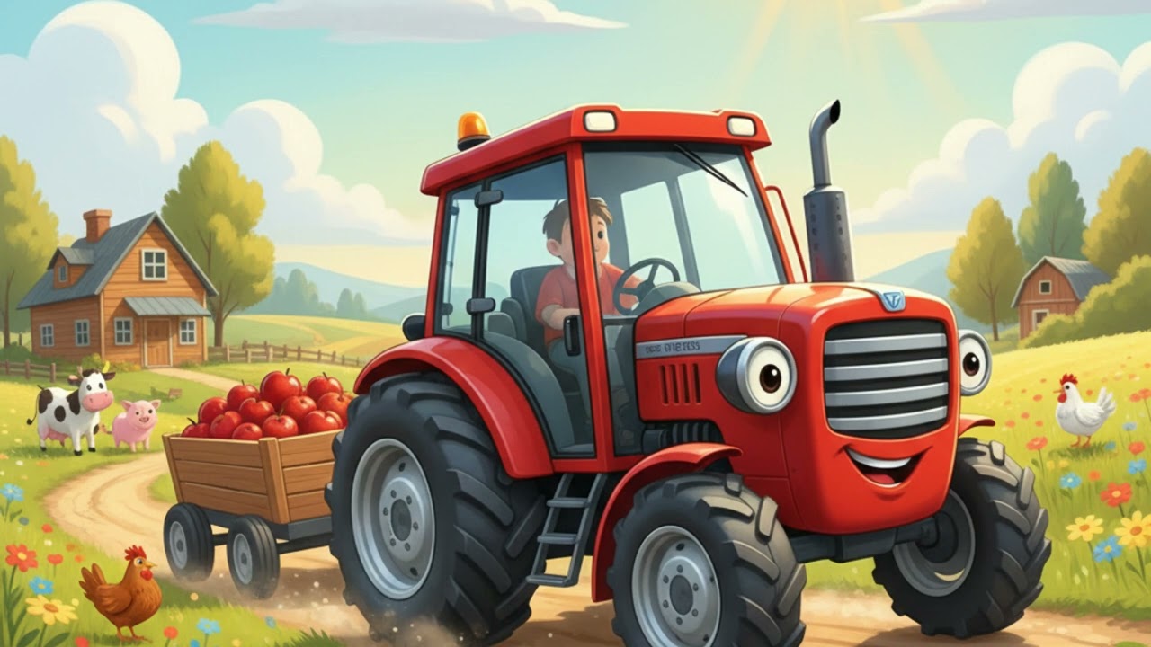 ​🚜 Brrrr! Veseli Crveni Traktor: Pjesma za djecu
