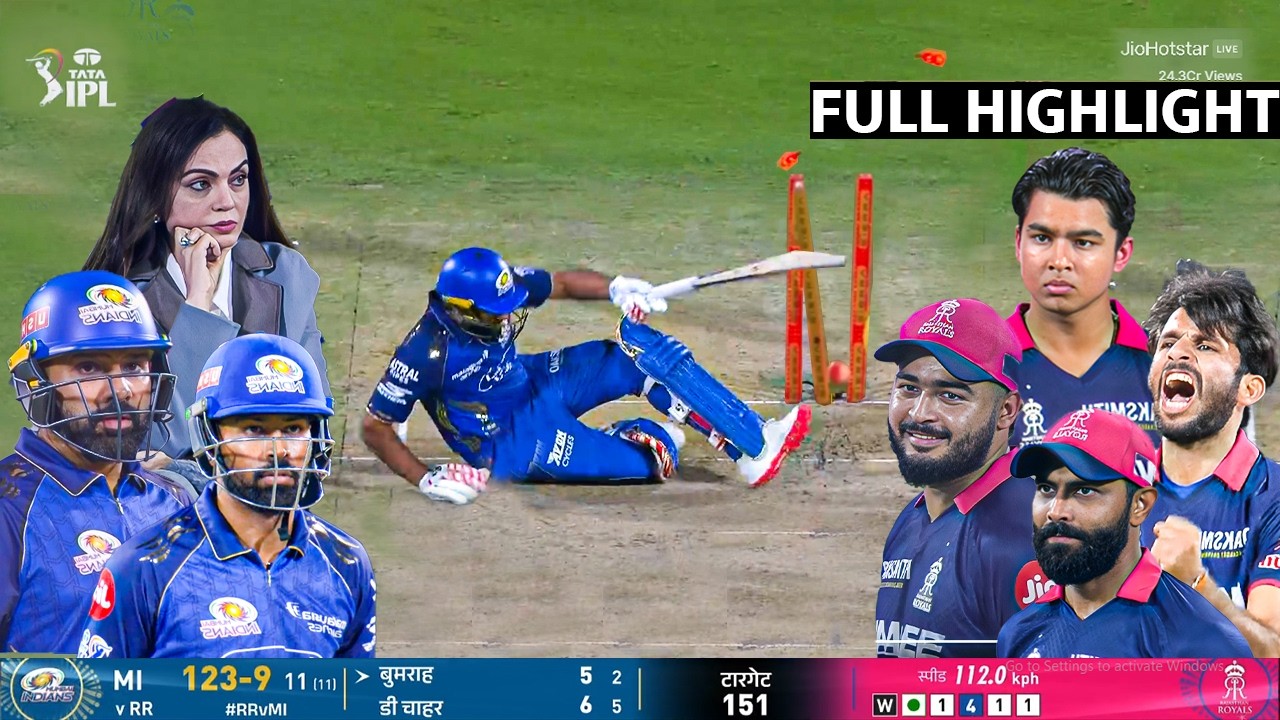 RR vs MI IPL 2026 Full Highlights | Rajasthan vs Mumbai IPL 2026 Full Highlights