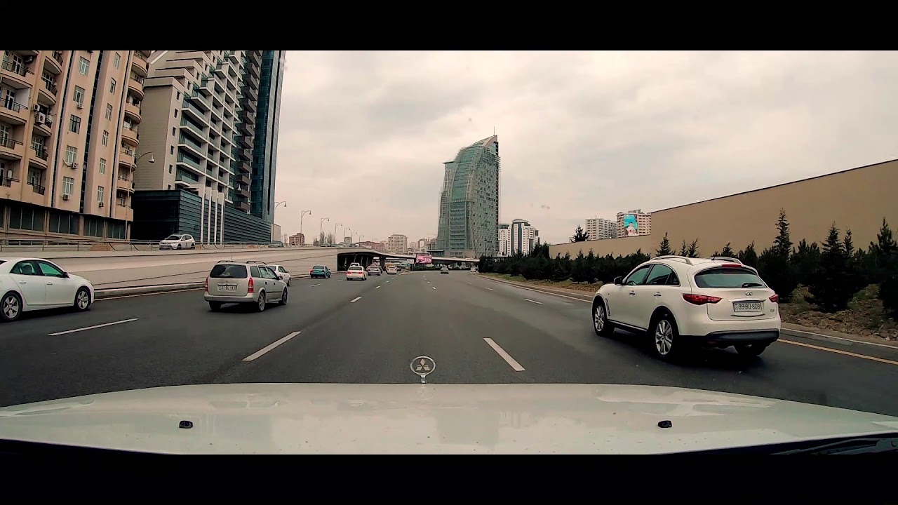 Driving Downtown - Baku City 4K - AZERBAIJAN