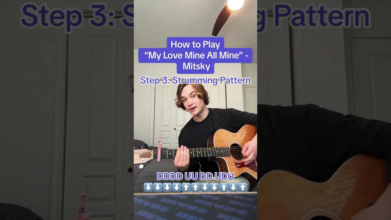 Как играть «My Love Mine All Mine» от Mitski 🎸 #шорты