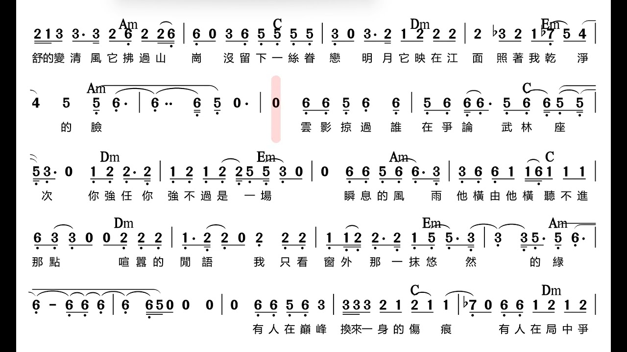 不存在的城， 國語創作歌曲 Am 100bpm，寫給「走到人生中段的人」的專輯。不是青春，不是熱血，是「風過之後，還願意坐下來的人」。