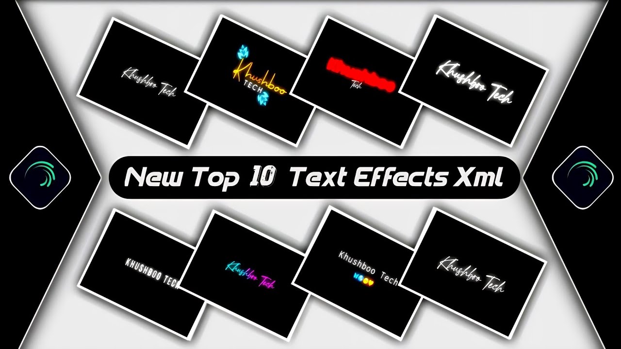 Top 10 Text Animation Presets|Trending Text Effect Alightmotion Xml|Text Effect Preset😾Khushboo Tech