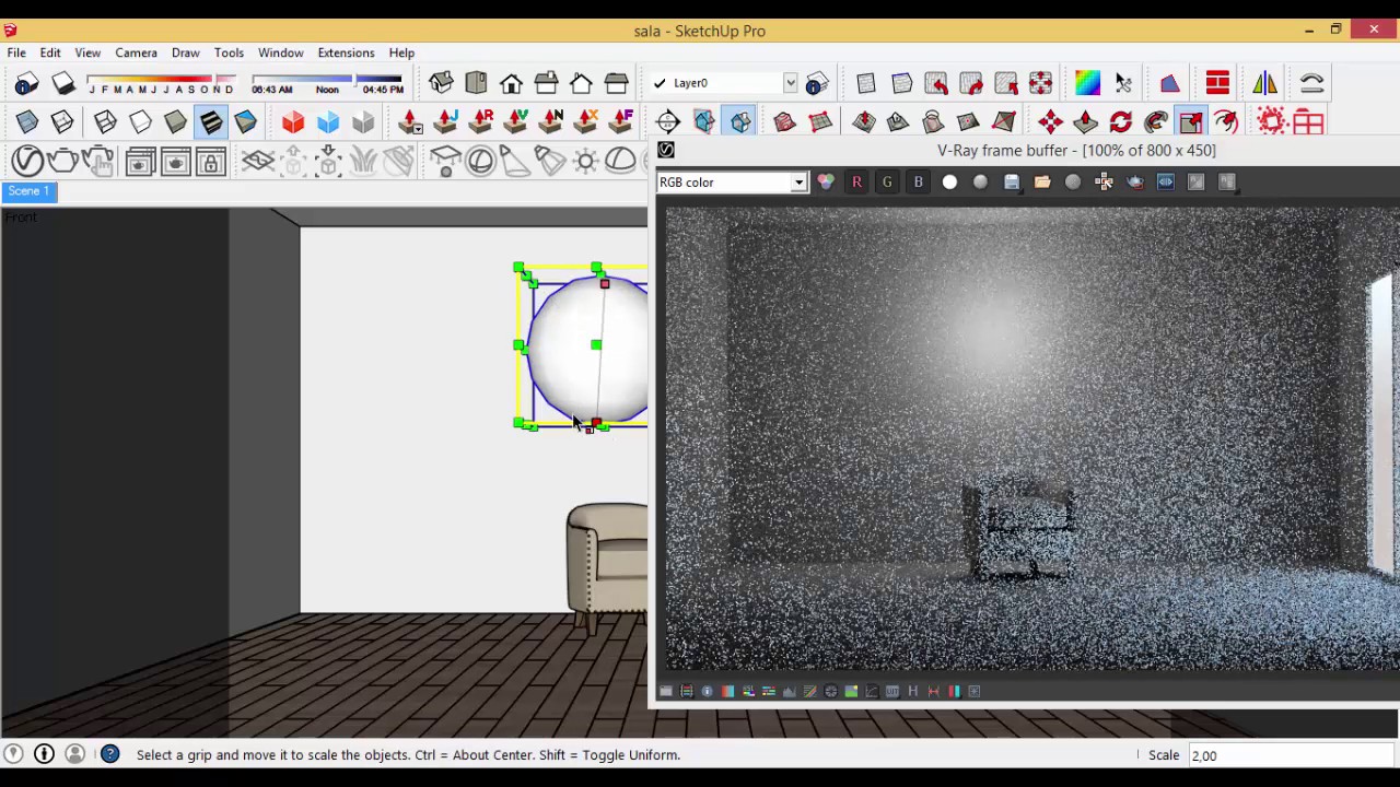 07 - Curso Básico Vray 3.4 para Sketchup - sphere e omini
