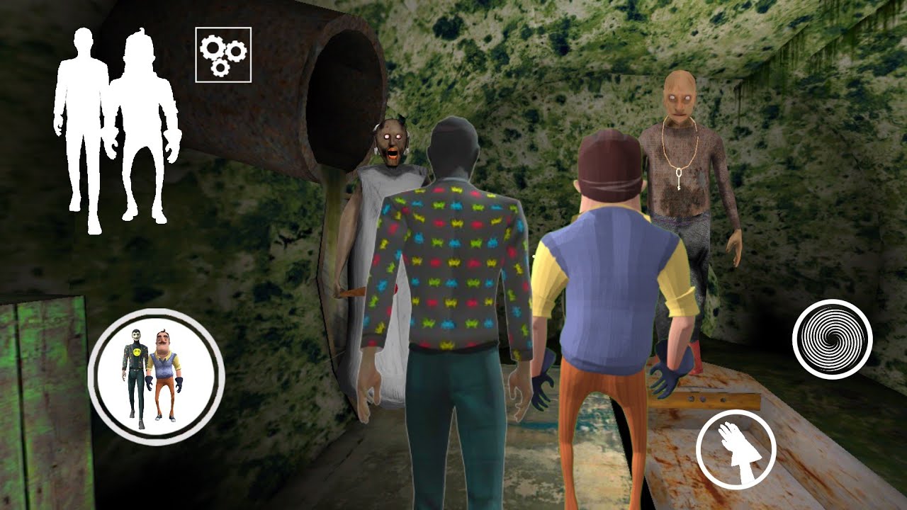 Playing as Smiling x Crop and Hello Neighbor in Granny Two House | Boat Escape | Full Gameplay