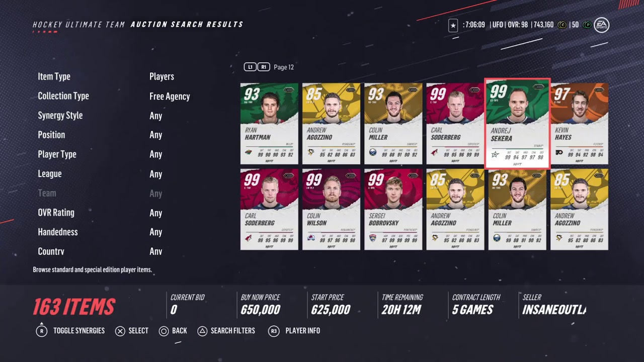 Opening a free agent masterset pack 1 of 2 option #HUT #NHL19