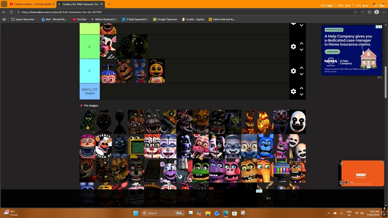 ranking fnaf animatronics