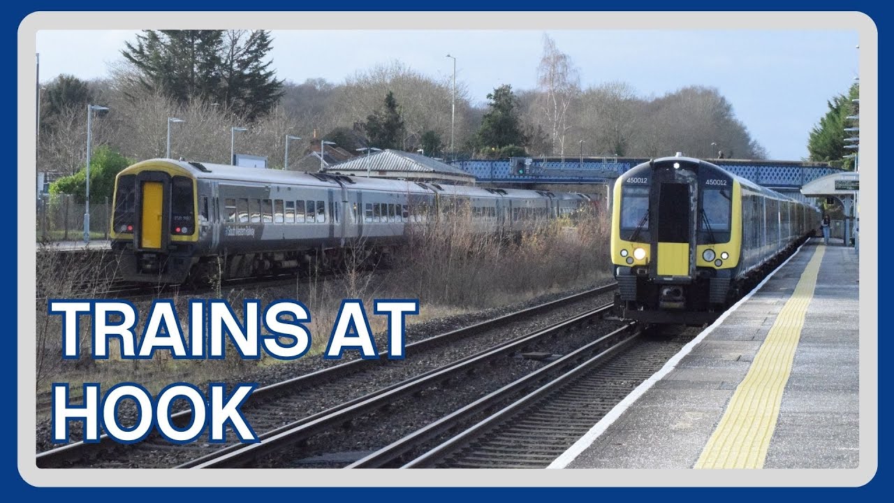 TRAINS at HOOK railway station