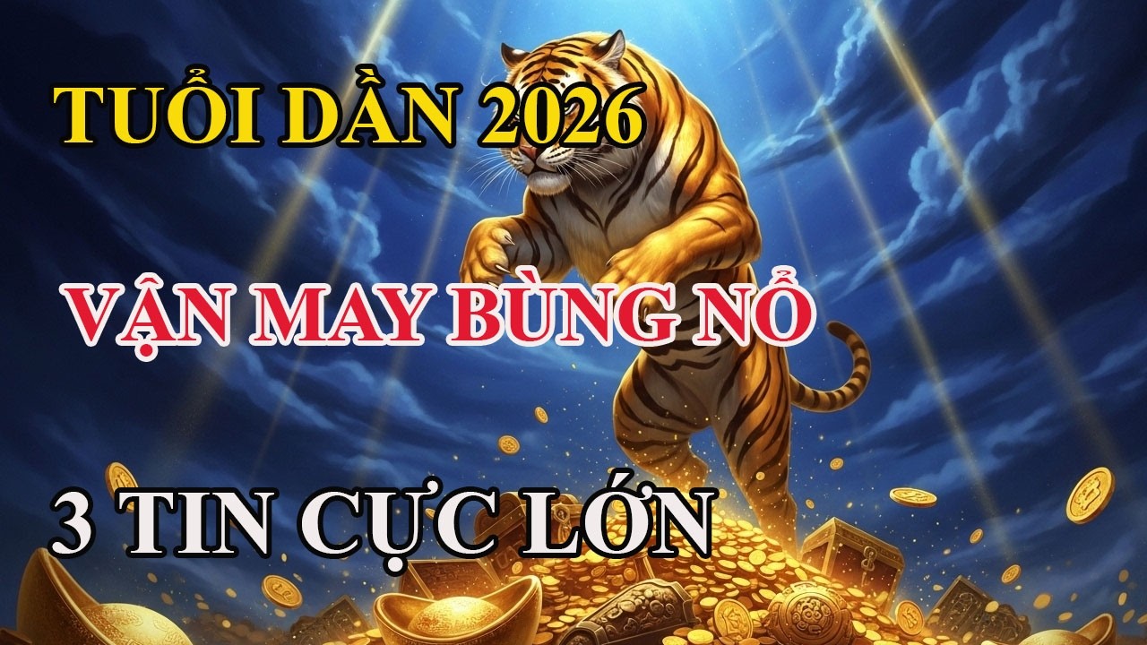 Tuổi Dần mở vận rực rỡ! Năm 2026 may mắn đến mức khiến người khác ghen tị—3 tin vui lớn chờ bạn