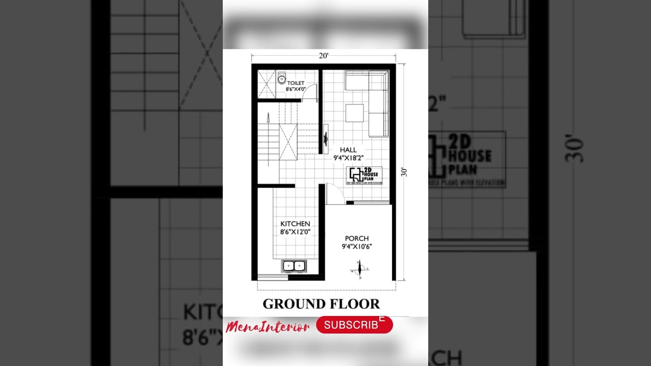 20&times;30 south facing duplex house | Ground-floor and First-floor |