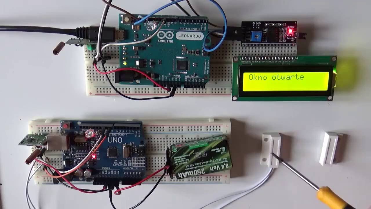 RF 433 MHz / bezprzewodowy czujnik zamknięcia drzwi / okna