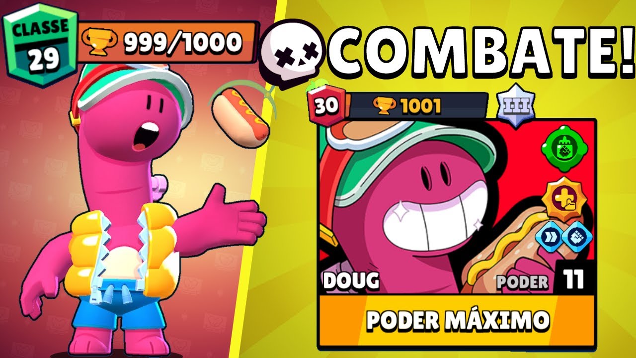 PEGANDO 1000 TROFÉUS NO COMBATE COM O DOUG NO BRAWL STARS!