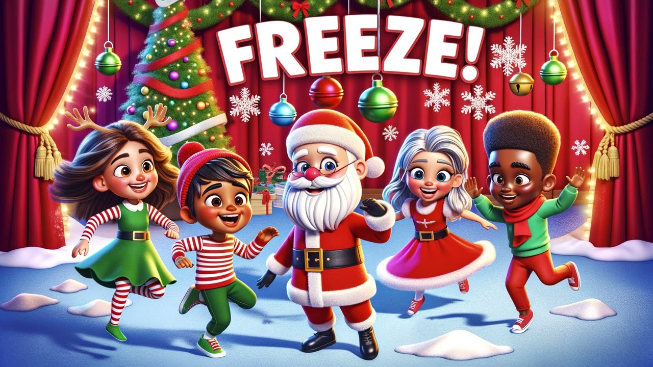 Santa Says Freeze! | Christmas Dance Game for Kids | Fun Brain Break Music