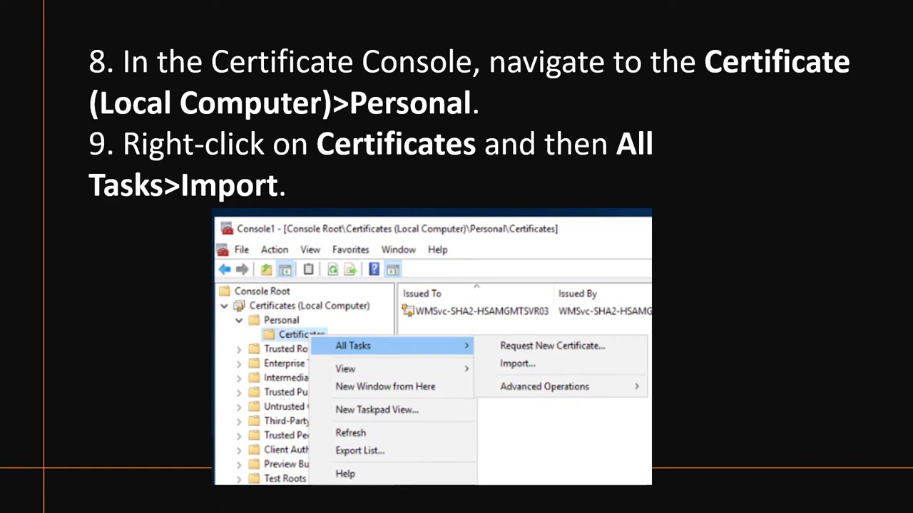 How to install a Trusted Root CA certificate on Windows