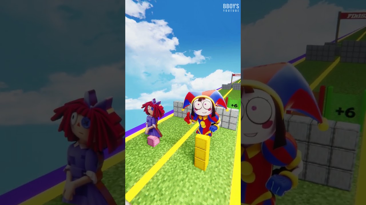 Will you run to the finish line with Pomni? #shorts #theamazingdigitalcircus