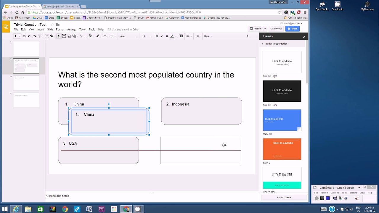 Creating a Game Show Using Google Slides Part 1