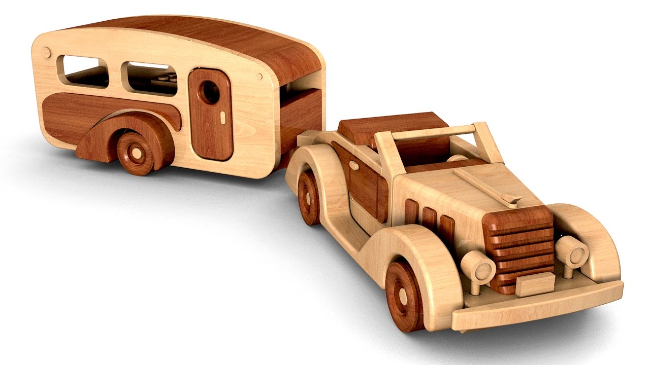 Woodworkers Toy Plan 1935 Woody Roadster N Trailer