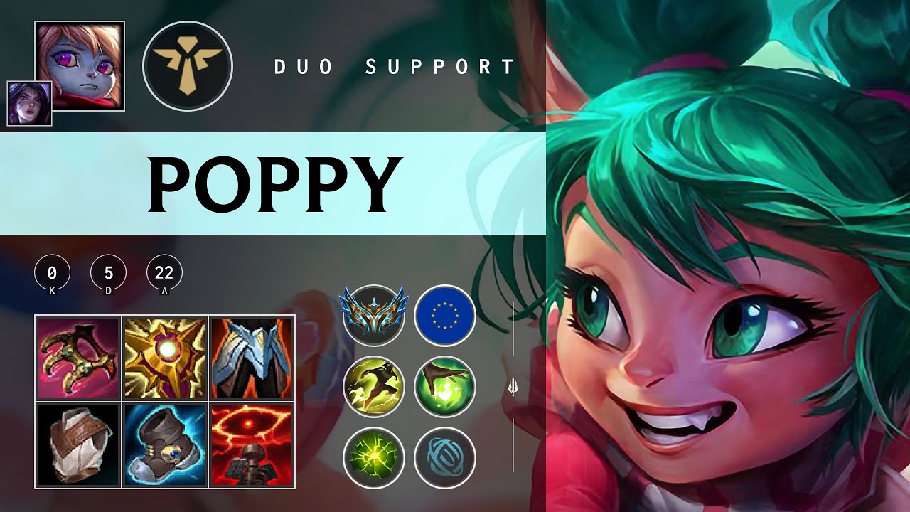 Poppy Support vs Nautilus - EUW Challenger Patch 25.24