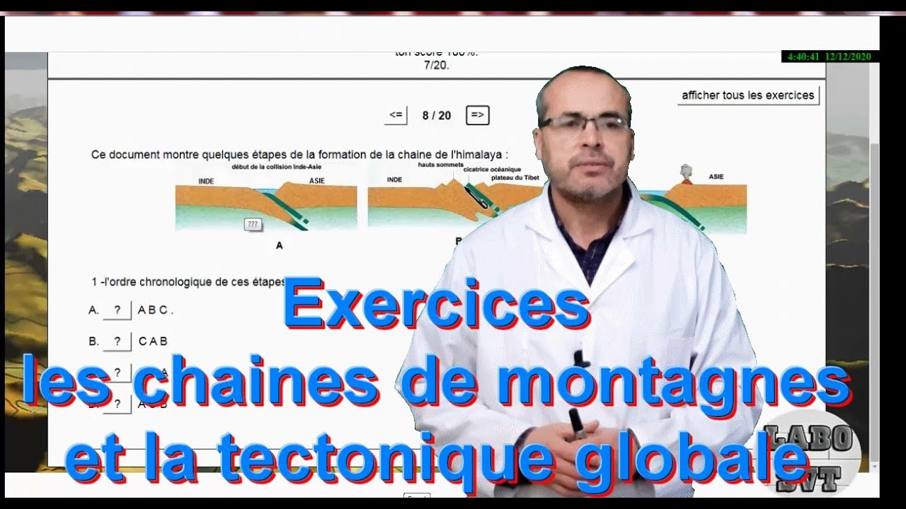 exercices la formation des chaines de montagnes et la tectonique globale