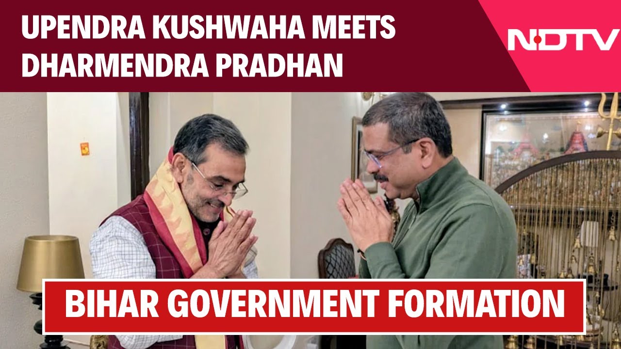Bihar News | Bihar Government Formation Talks Begin, Upendra Kushwaha Meets Dharmendra Pradhan