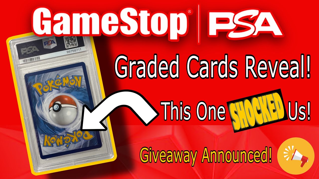 We Got our First Ever PSA Graded Cards Returns From GameStop! Very shocking result! Plus Giveaway!