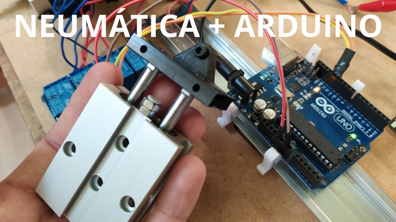Instalación básica de neumática y Arduino. Cómo se controla