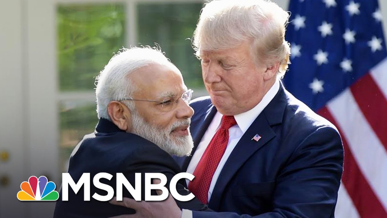President Donald Trump And Indian Prime Minister Modi Hug It Out | All In | MSNBC