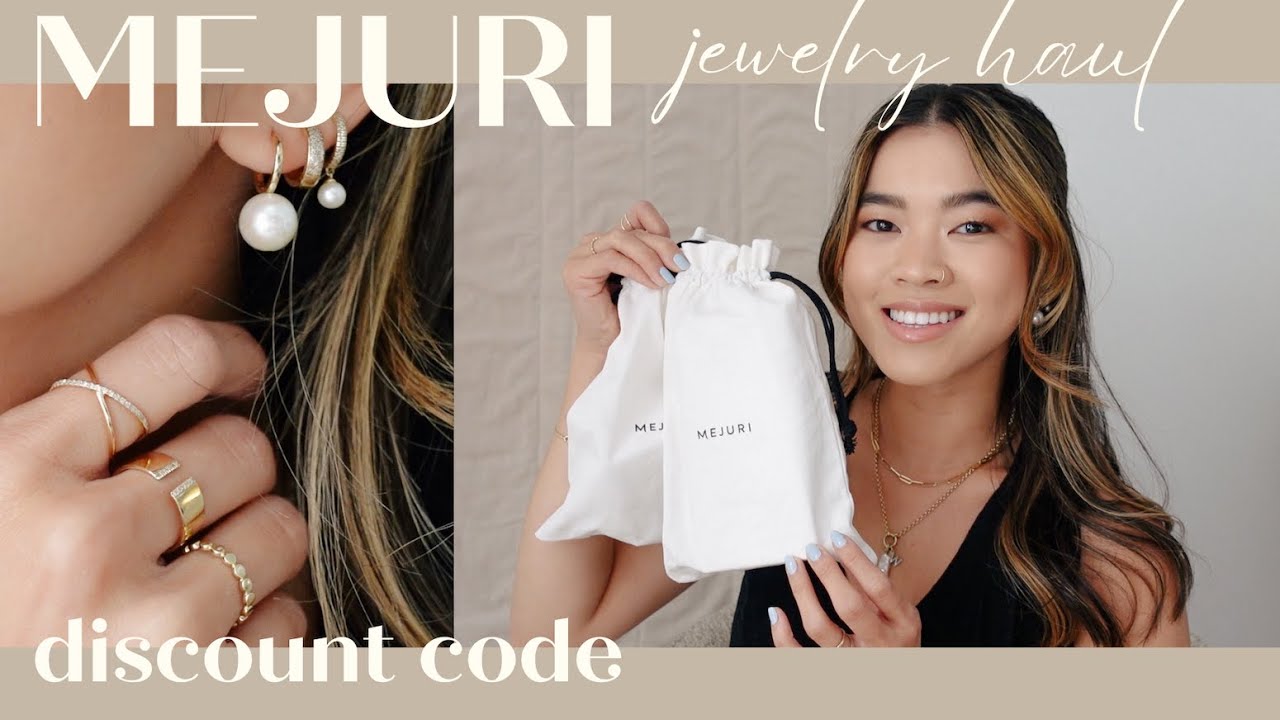 MEJURI JEWELRY HAUL - Pearl Pieces, Pave Diamond Rings, Earrings, & Charms 10% off discount