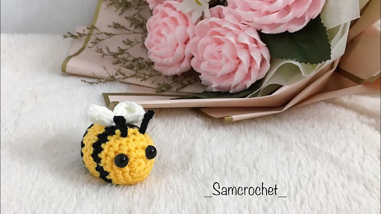 #65| How to crochet bee| Hướng dẫn móc chú ong xinh xắn làm móc treo