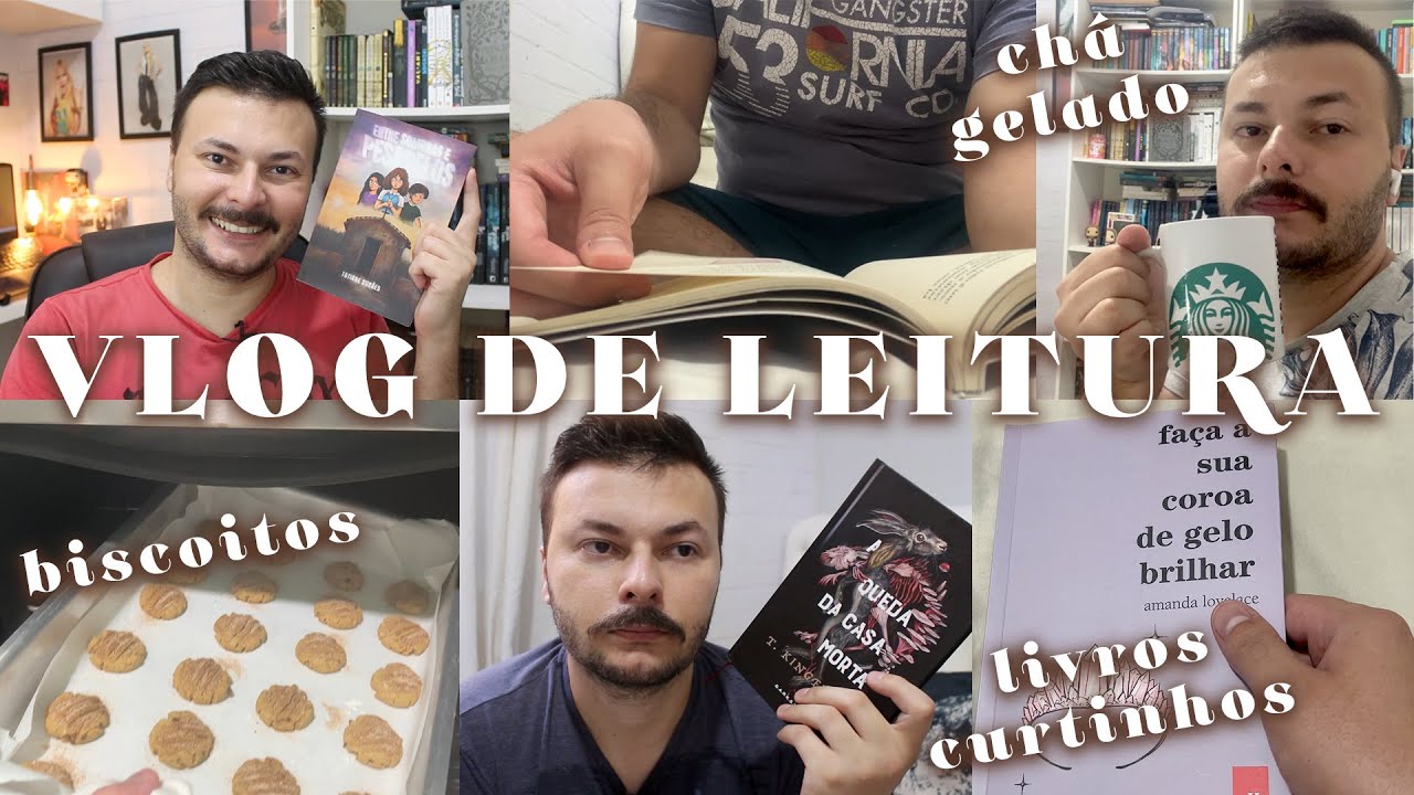 VLOG DE LEITURA lendo livros curtinhos, fazendo biscoitos e tomando chá gelado | Edu Luckyficious