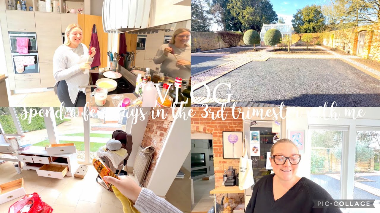 Spend a few days in the 3rd trimester with me | Garden updates, nesting & packing for a girls trip