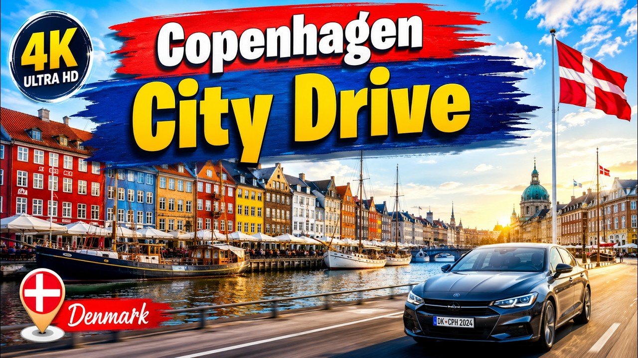 Copenhagen City Driving | Copenhagen Drive 4K | Driving in Copenhagen City 2025
