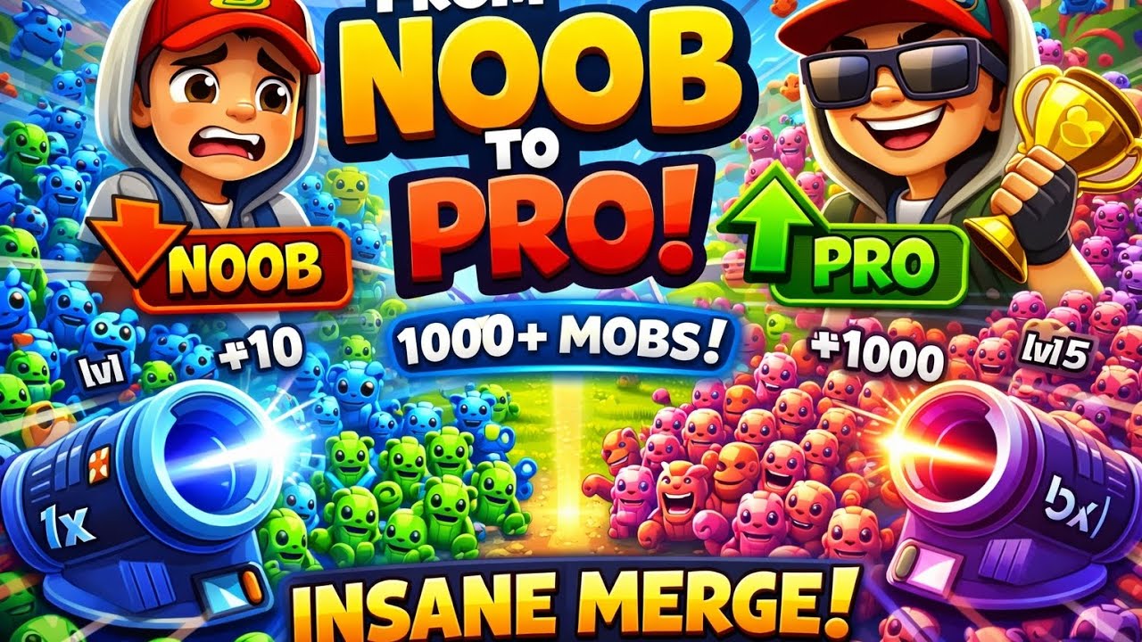 Mob Control Gameplay – Crazy Merge Battle | Noob to Pro Ep. 2